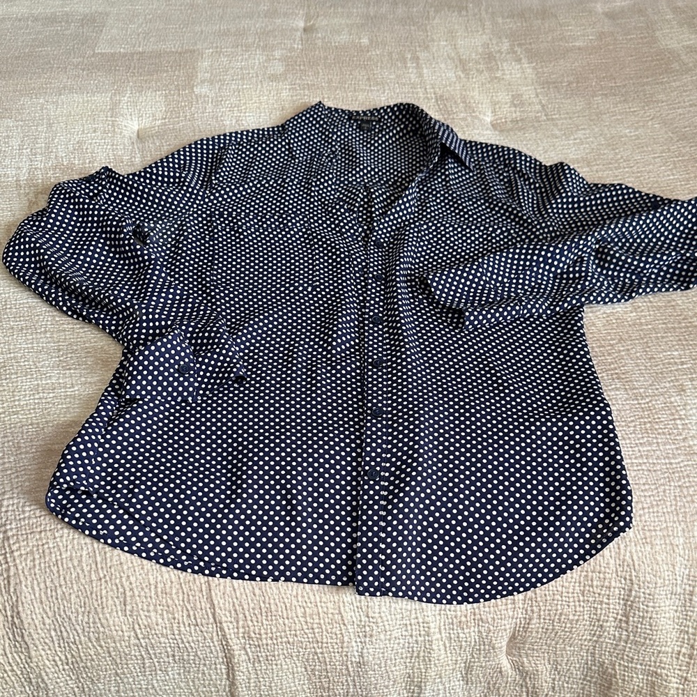 Express Portofino Polka Dots Blue and White